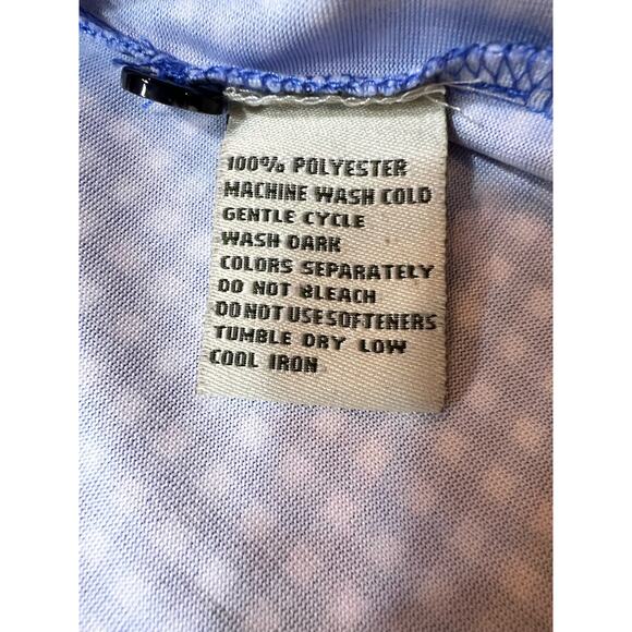 Donald Ross Sanctuary Golf Club Polo Shirt Blue check size XL A624 - Picture 6 of 6